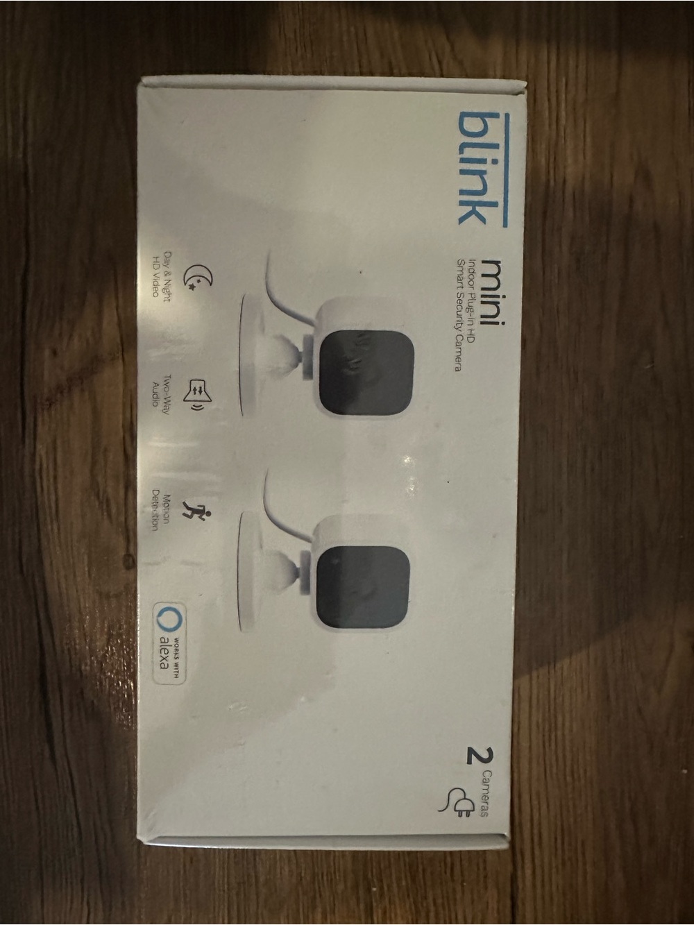 Blink Mini Indoor Smart Security Camera (White) - 2-Pack